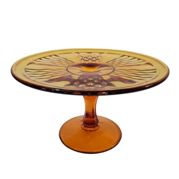 Vintage Indiana Glass Mt. Vernon Pedestal Cake Plate Stand - Picture 1 of 6